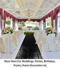 Aisle Runners For Weddings 2ftx15ft Black Sequin Aisle Runner Glitter Aisle Runn
