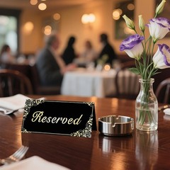 18 Pack Gold Reserved Table Signs for Wedding Party Restaurant – Double Sided…