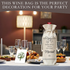 Wedding Gifts Wine Bag & Card, Mr and Mrs Wedding Wine Bag, Gifts for Bride Groo