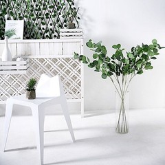 2 Green 40″ Artificial Eucalyptus Leaves Sprays Stems Party Events Decorations