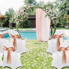 SIHAO 100PCS Stretch Spandex Folding Chair Covers Use For Wedding Party Dining