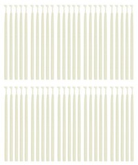 Hyoola Beeswax Skinny Taper Candles – 50 Pack – Natural 9 inches, White