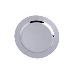 Silver Plastic 8″ Round Gray Appetizer Plates Fancy Party Wedding Reception