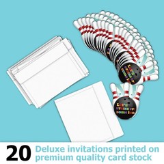 Bowling Let’s Strike Up Some Fun Birthday Party Invites For One Size,