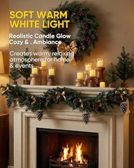 LED Votive Candles, Flameless Tea Lights Battery Included, 100 12 Pack Ivory