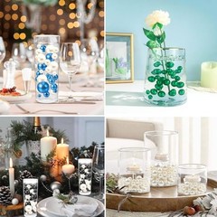 70Piece Floating NO Hole Pearls for Centerpiece Glass – 70 Pieces Apricot