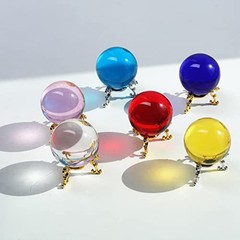 Crystal Ball – 60mm Solid Glass Photography Magic Ball with Golden Clear