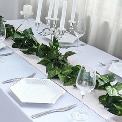 8 ft 3D Green Artificial Pothos Greenery Chain Garland Wedding Party Decorations