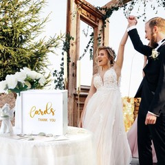 White Wedding Card Box Slot PVC Gift Card Box Holder Reception Money Envelope