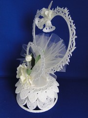 New Vintage Wilton «Wedding Rose » Wedding CakeTop, white rose, 103-2328