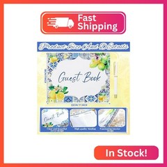 Panelee Wedding Guest Book 7 x 9 Inches for Reception with Pen Set Elegant Guest