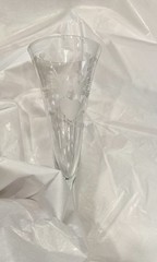 Forever Dove/ Hearts Etched Champagne Flutes Pair with Matching Bell Ornament