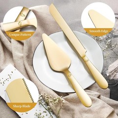 Cake Cutting Set for Wedding – Extended Cake Knife and Server Set Thickened S…