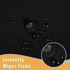 Obstal Black Tablecloth Fitted for 6ft Rectangle Table – Water Resistant Poly…