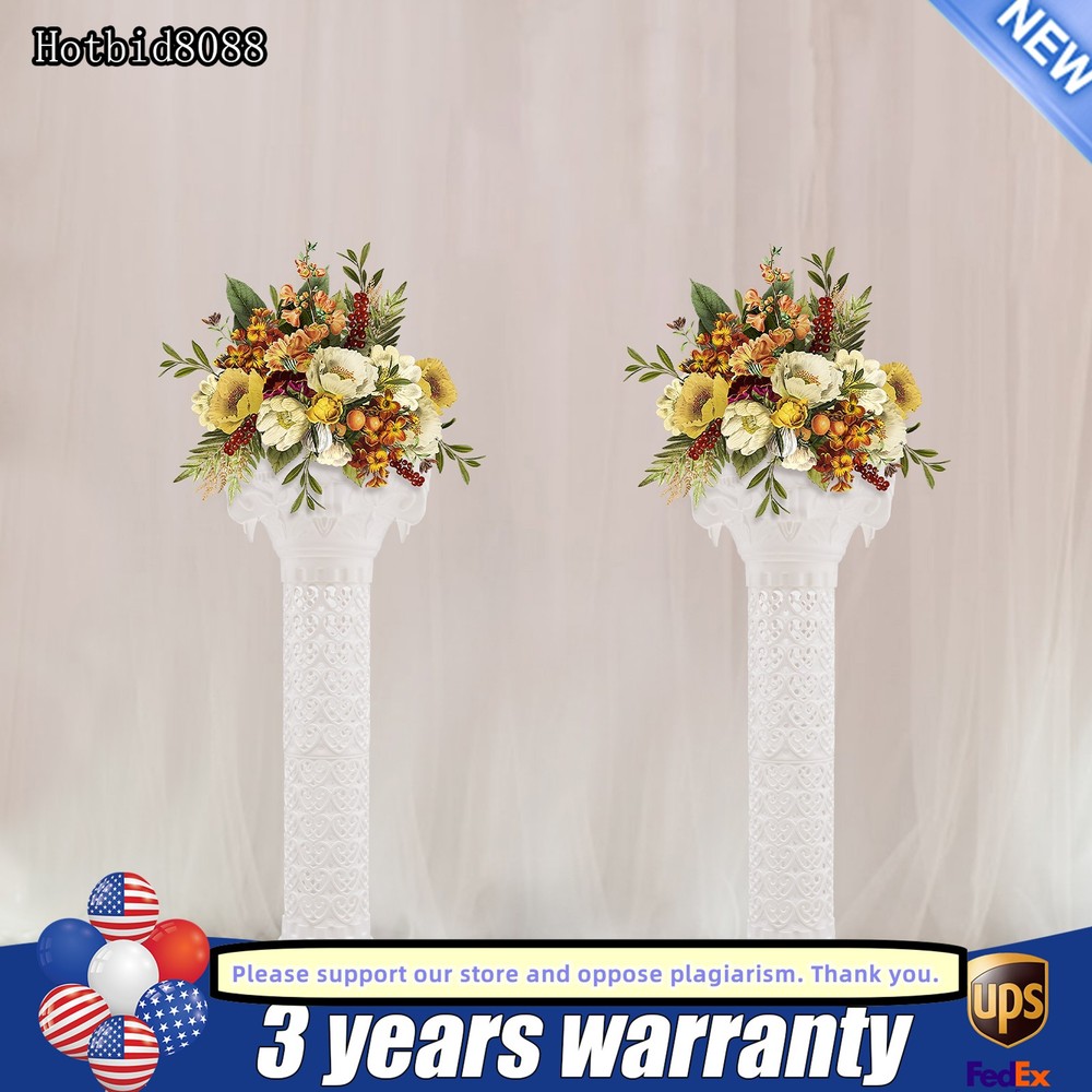 Set of 2 Roman Column Pillar Pedestal Statue Sculpture Decor wedding backdrop