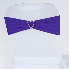 10 Purple Spandex STRETCHABLE CHAIR SASHES Wedding Party Decorations SALE