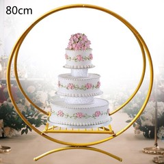 Round Metal Flower Stand Wedding Load 5kg Decoration Stand Spacious Display Area