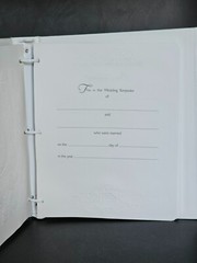 Vtg Hallmark Wedding Photo Album Scrapbook Book White Lace Doily