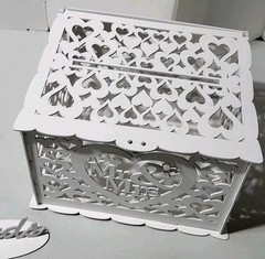 Rustic Mr & Mrs. Wedding Money Box Holder, Lock Slot, Lock & Key, Card Sign, New