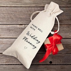 Eco-Friendly Cotton Wine Bag Drawstring Parties Engagement Wedding Graduation US