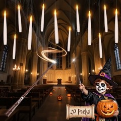 Halloween Decorations Floating Candles with Wand: 20Pcs 20Pcs Floating Candles