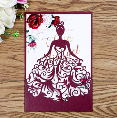 10PCS Laser Cut Party Invitations Sweet 16, Wedding, Quinceanera Party Card
