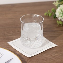 6 pcs 8 oz Crystal Cut Plastic Stemless Wine Glasses Disposable Wedding Event