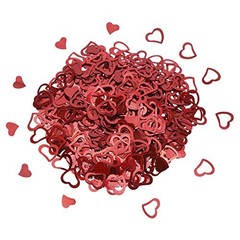 ONLYKXY 1200Pcs Love Heart Shaped Confetti, Table Wedding Decoration, Red