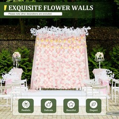 12 Pcs Flower Wall Panel Artificial Flower Wall Backdrop Flower Decoration