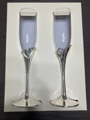 Lenox Forevermore Flute Pair Decorated Champagne Glasses Wedding Set of 2