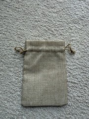 Natural Linen Gift Bag Wedding Party Jewelry Pouch Gift Burlap Bag 5.5” X 4” New