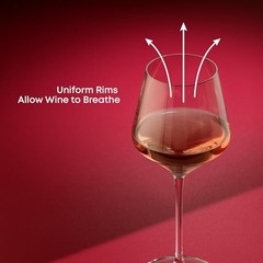 Layla Set of 4 Italian Glasses, 13.5 oz Clear – Made in White Wine Glasses