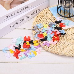 100Pcs Mini Ribbon Bow 1″ Fabric Satin Ribbon Flower Bows for Craft DIY Red
