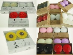 Floating Candle Rose Circle Disc Black Lavender Pink Red Ivory White Gold Silver
