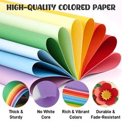 Booknow 60 Sheets Colored Cardstock Paper for Crafts, 30 Medium, Multi