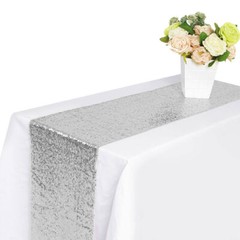 Glitter Sequin Table Runner 12×108 inch for Sparkling Party Home 10 Pack 20 Pack