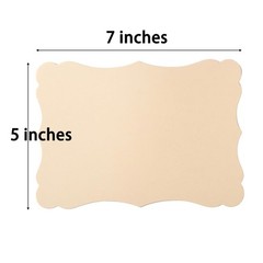 50 Pack Blank Kraft Cards Cardstock Thick Paper Brown Greeting 5x7IN,