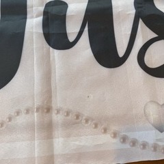 Just Married Banner Outdoor Indoor Wedding Decoration 9’10» x 20″ Fence Table