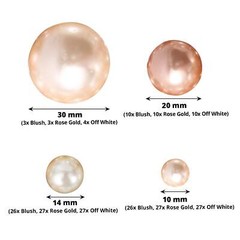 200 Assorted BLUSH ROSE GOLD Faux PEARL BEADS Vase Fillers DIY Crafts Party