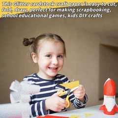 Glitter Colored 8.5 in x 11 in-250 gsm-150 Sheets, 25 colors