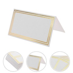 50Pcs Gold Foil Place Cards Double Sided Elegant Wedding Table Seating Cards