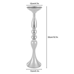10 Pcs Silver Vases Wedding Tables Centerpieces Vases 19.7″ Height Flower Vases