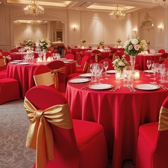 VEVOR 50PCS Red Stretch Spandex Folding Chair Covers for Wedding Party Dining