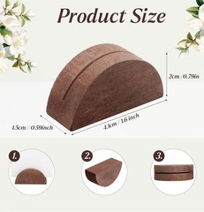 50 Pcs Wooden Table Number Stands, Semicircular Place Card Holders for Table Num