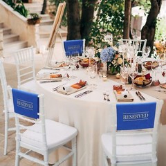 12 Pcs Reserved Chair Signs for Weddings Parties Celebrations Church Events