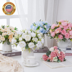 2 Packs Peonies Artificial Flowers, Light Pink Artificial Peonies, Silk Peonies