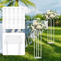 NEW 10pcs Tall Flower Vases Acrylic Flower Stand Wedding Centerpieces Decor US