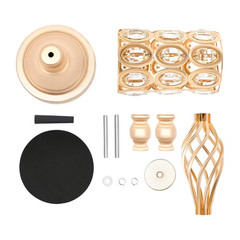 24 In. H Gold Metal Iron Crystal Decor Vases Wedding Party Table Decoration Vase