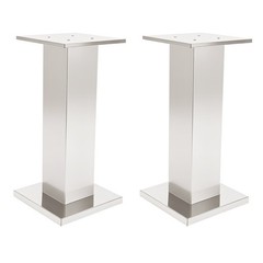 2-Piece Flower Stands Stainless Steel Column Wedding Flower Stand Silver 11*11in