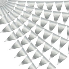 20M/65FT Triangle Pennant Banner Flag Metallic Fabric Bunting Garland Silver